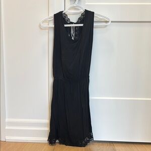 Brandy Melville Black Dress with Lace Accents